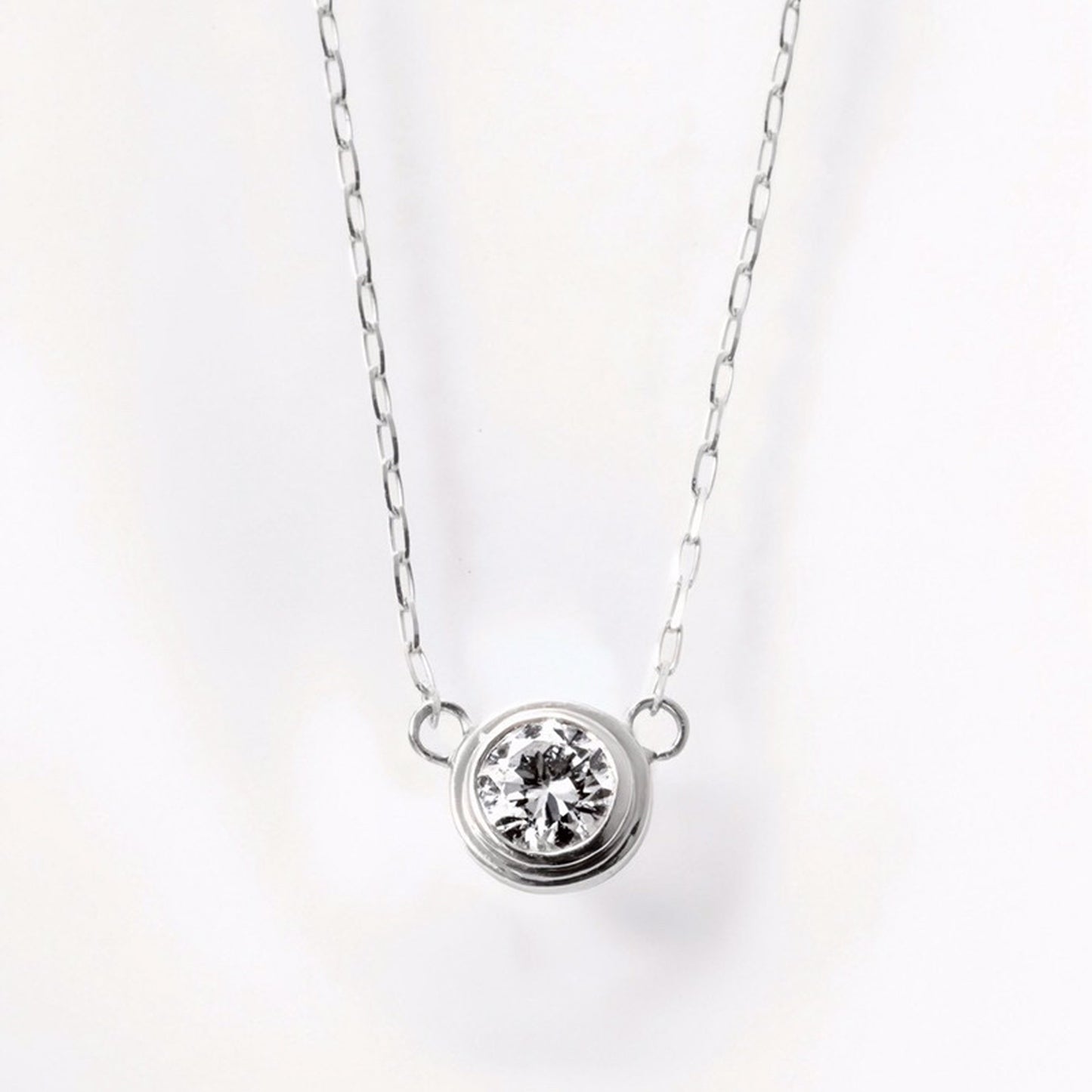 【1月中旬〜順次発送】一粒ネックレス 0.18ct