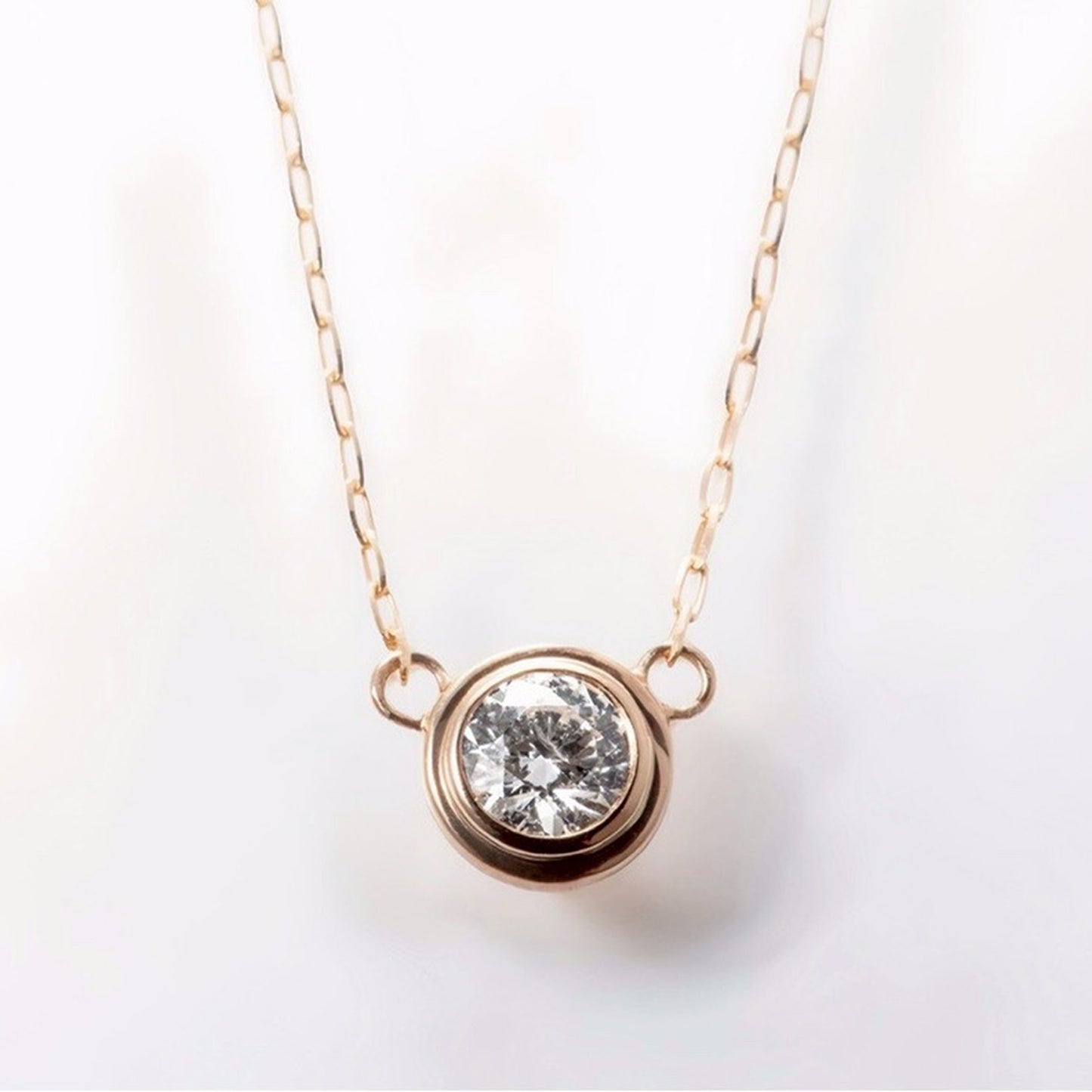 【1月中旬〜順次発送】一粒ネックレス 0.18ct