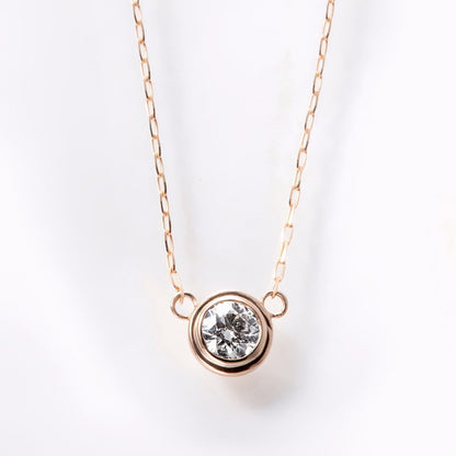 【1月中旬〜順次発送】一粒ネックレス 0.18ct