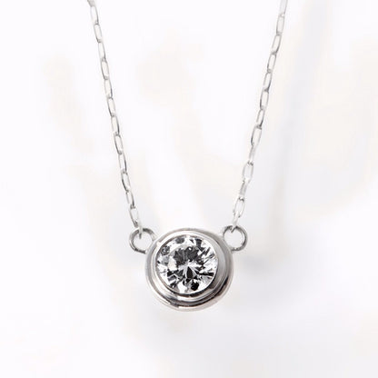 【1月中旬〜順次発送】一粒ネックレス 0.18ct